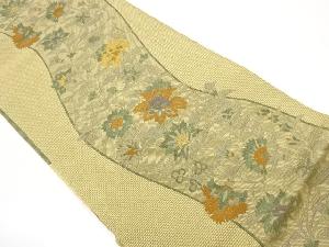 本場筑前博多草花模様織出し名古屋帯